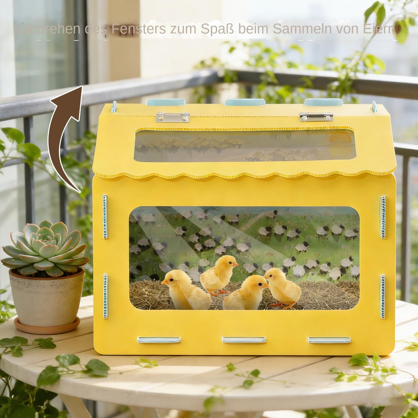 Terrarium dla gadów – wentylowana klatka z przezroczystą szybą, 40 x 30 x 30 cm, dla węża, jeża, chomika, żółwia