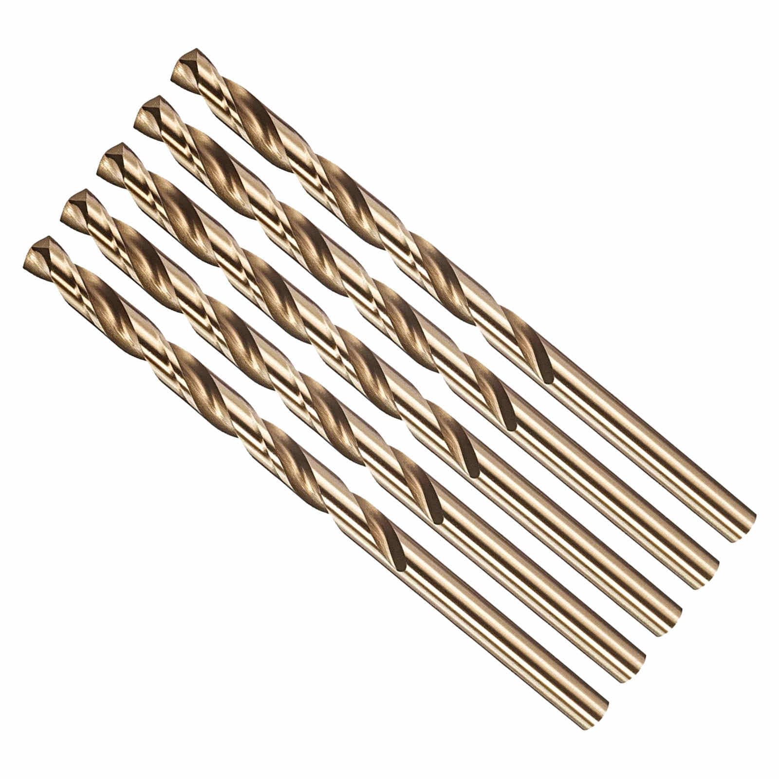CoCud 4.9mm Drill Bit #10 Cutting Diameter 4341 HSS for Wood 5-Pieces