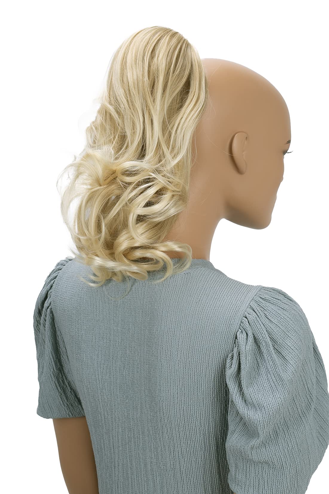 CAISHA 35cm Haarteil Helena Zopf Haarverlängerung mit Butterflyklammer Voluminös Gewellt Blond Mix H91