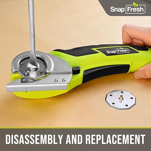 Miniatura 3 de SnapFresh Cuchillas de repuesto eléctricas de 4 V, compatibles con SnapFresh EC0601CEC0601P Zip Snip cortador de cartón (1-12"), se adapta a