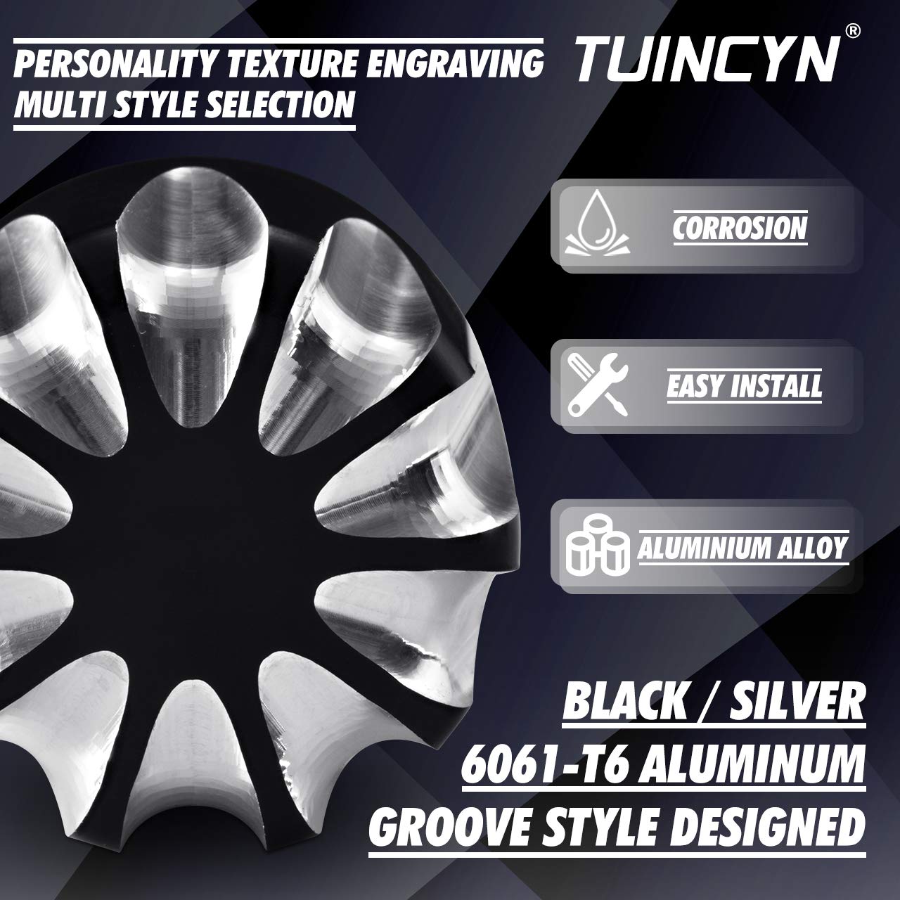 Motorrad Achsabdeckung Schwarz - Für Harley Sportster Dyna Touring