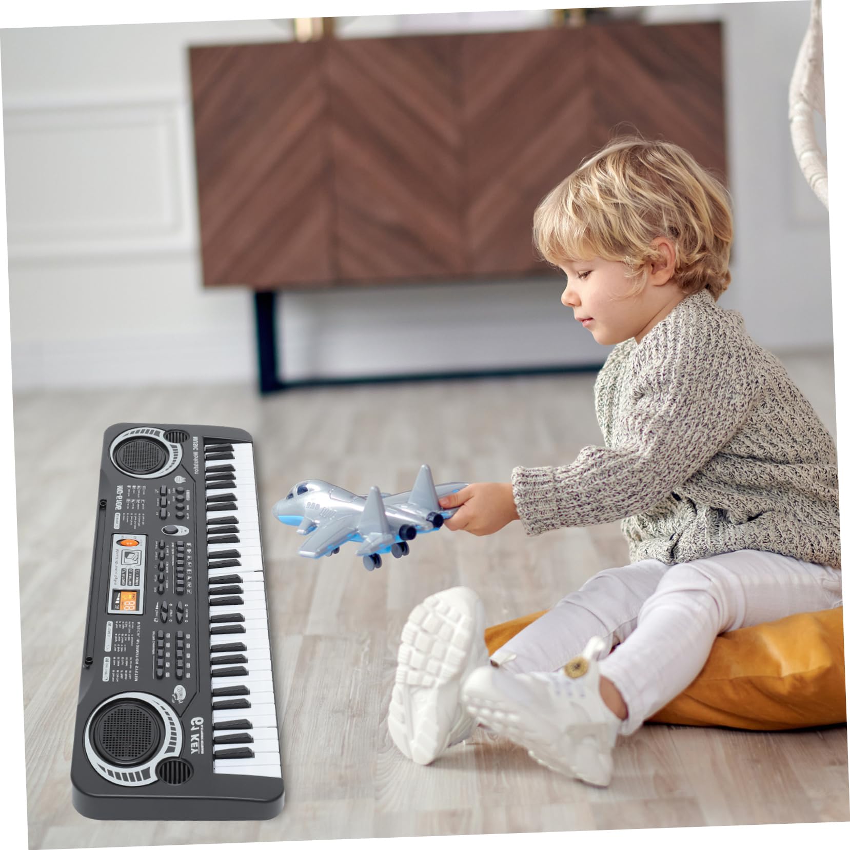 Pianola Nera per Ragazzo Giocattolo 61 Tasti Elettronica Abs Ragazza