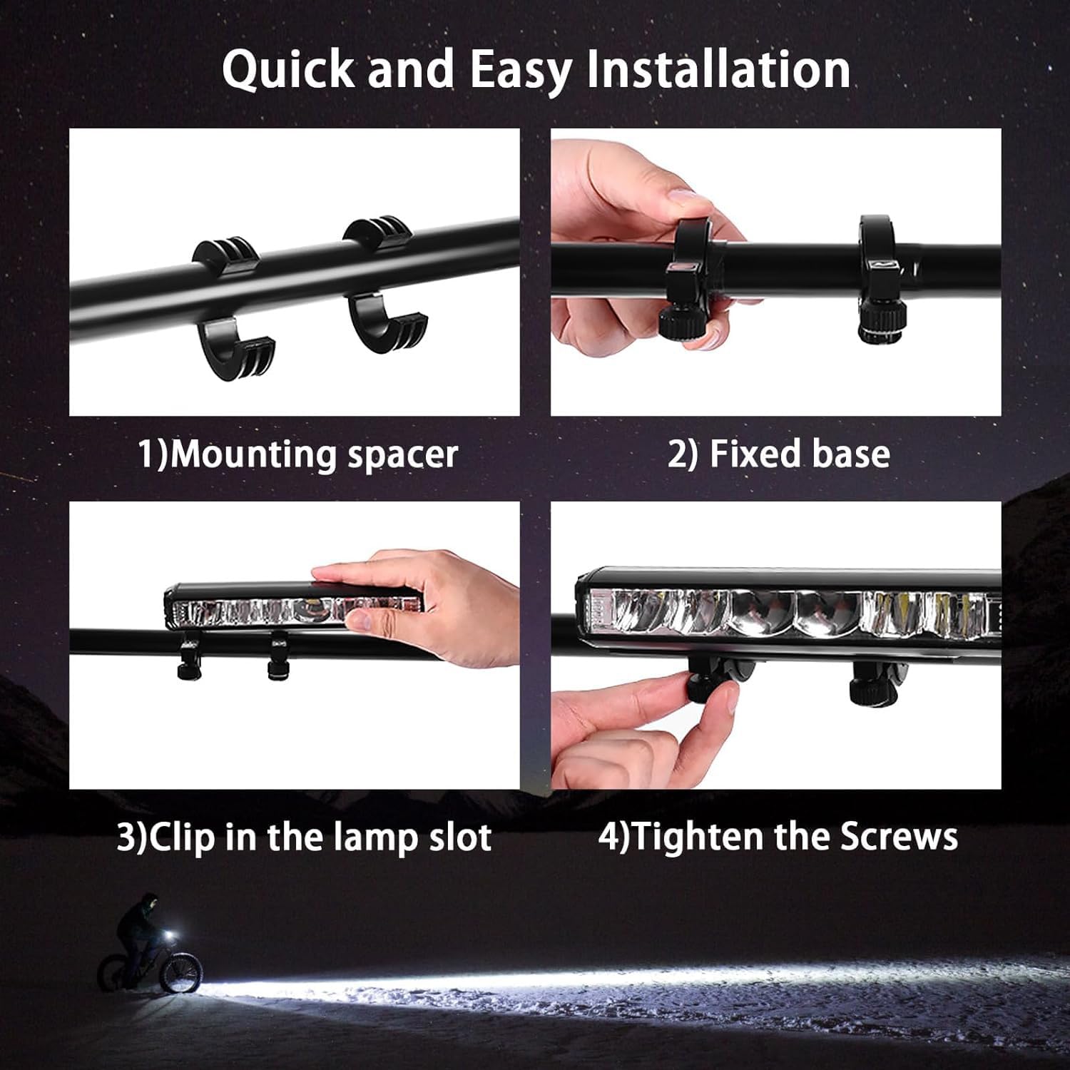 LED Fahrradlicht Vorne,3000 Lumen,8000mAh(2×4000mAh Akku) USB C Aufladbar Akku Fahrrad Licht Vorne,StVZO Standard Fahrradbeleuchtung,IPX4 Wasserdicht Fahrradlampe Vorne