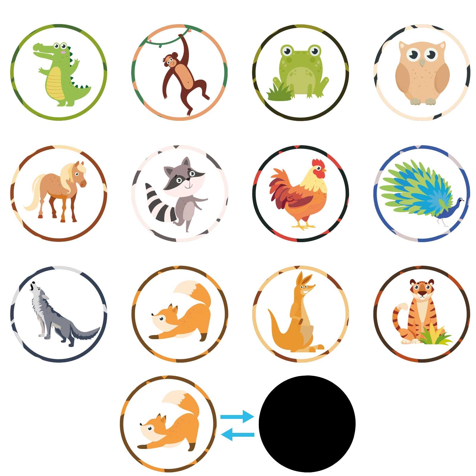 Photo 1 of 24pcs Potty Training Seat Magic Sticker, Reusable Potty Training Stickers Potty Stickers Training Toilet Stickers Color Changing Pee Stickers for Boys Kids (Wildlife)