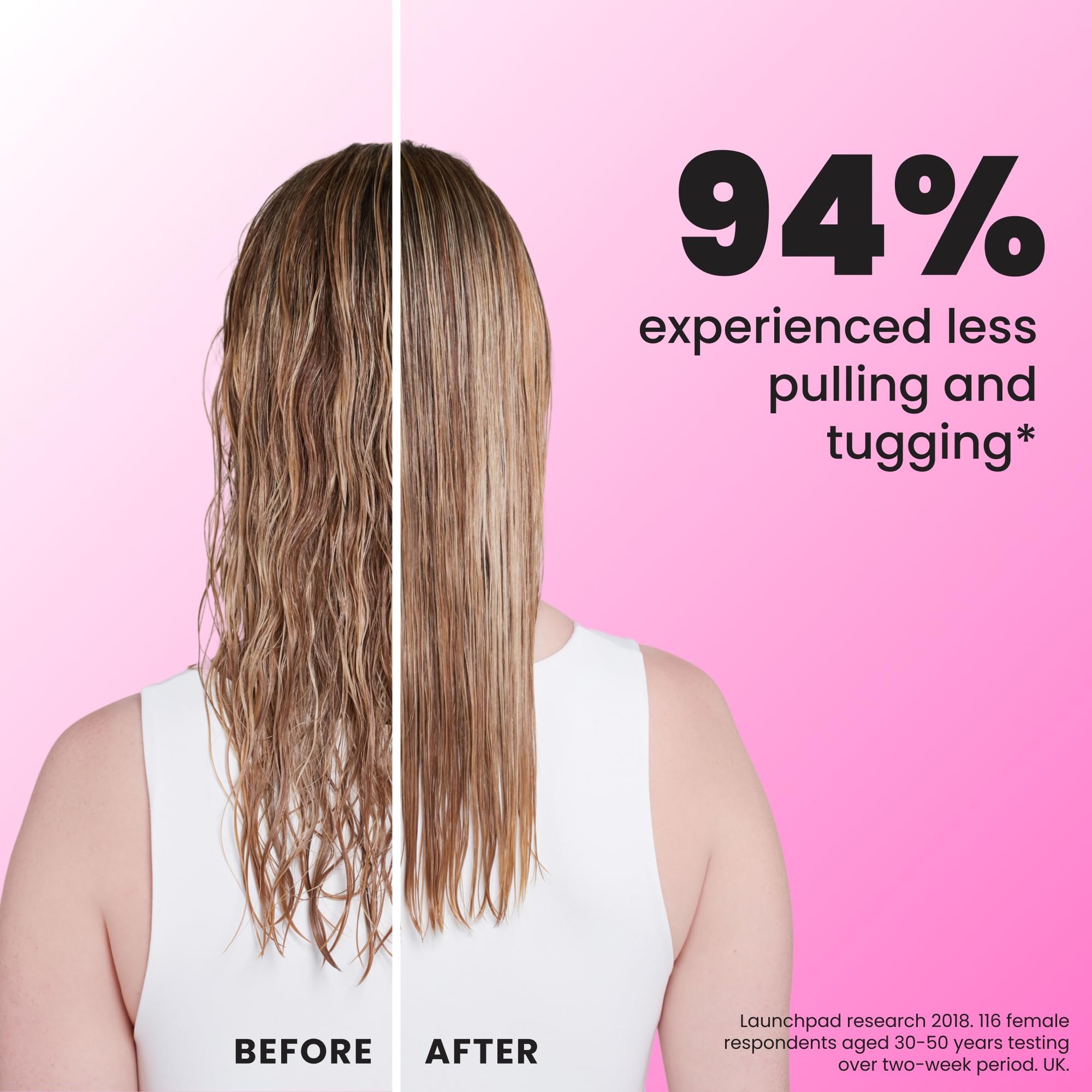 Tangle Teezer Ultimative Entwirrbürste, trockene und nasse Haarbürste, reduziert Haarbruch für farbbehandelte, feine und zerbrechliche Haartypen, Runway Pink