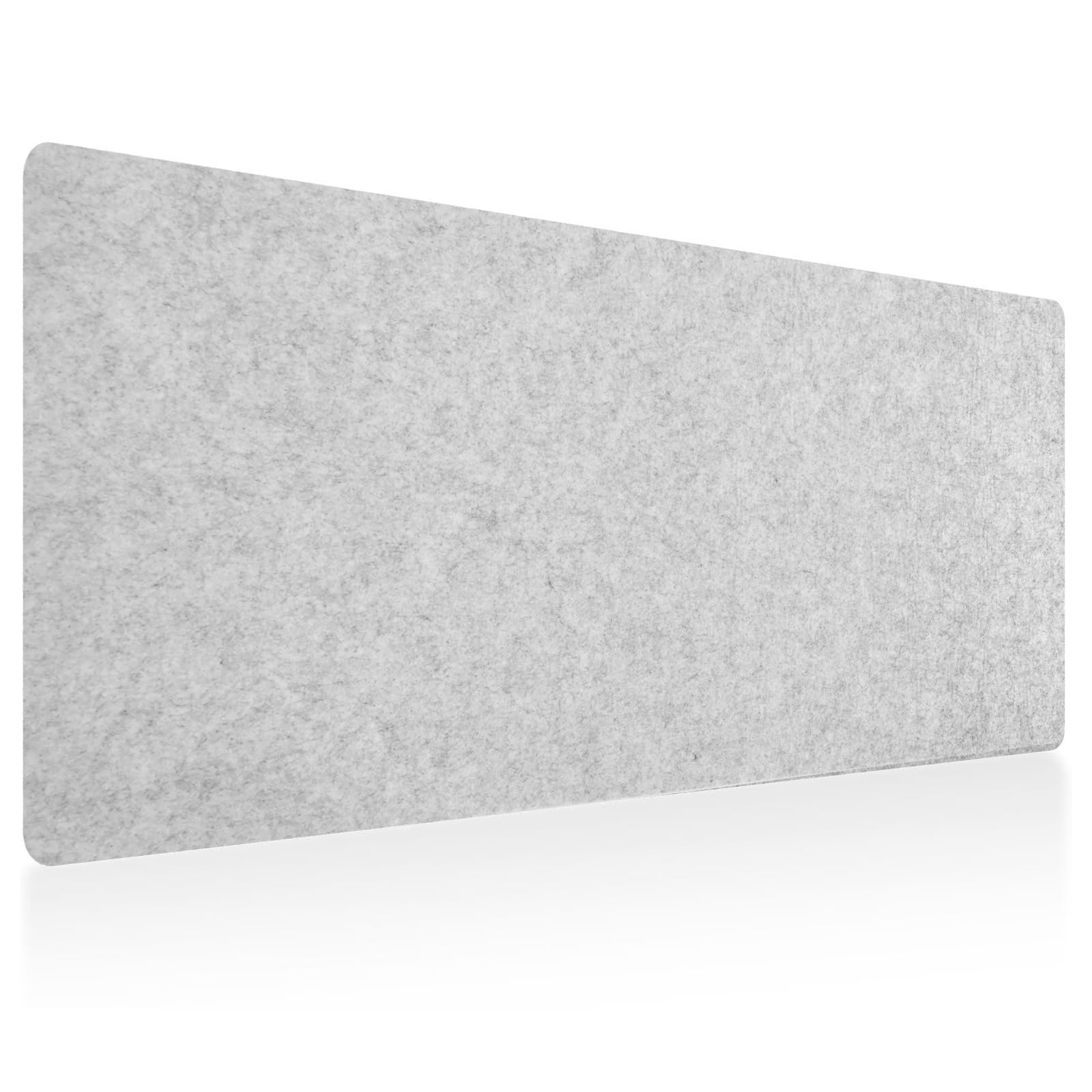 DAWNTREES Non-Slip Felt Desk Mat | 35.5''x15.7'' | Large Computer Desk Mat Keyboard and Mouse Pad | Office Desktop Pad Protector (Light Grey)