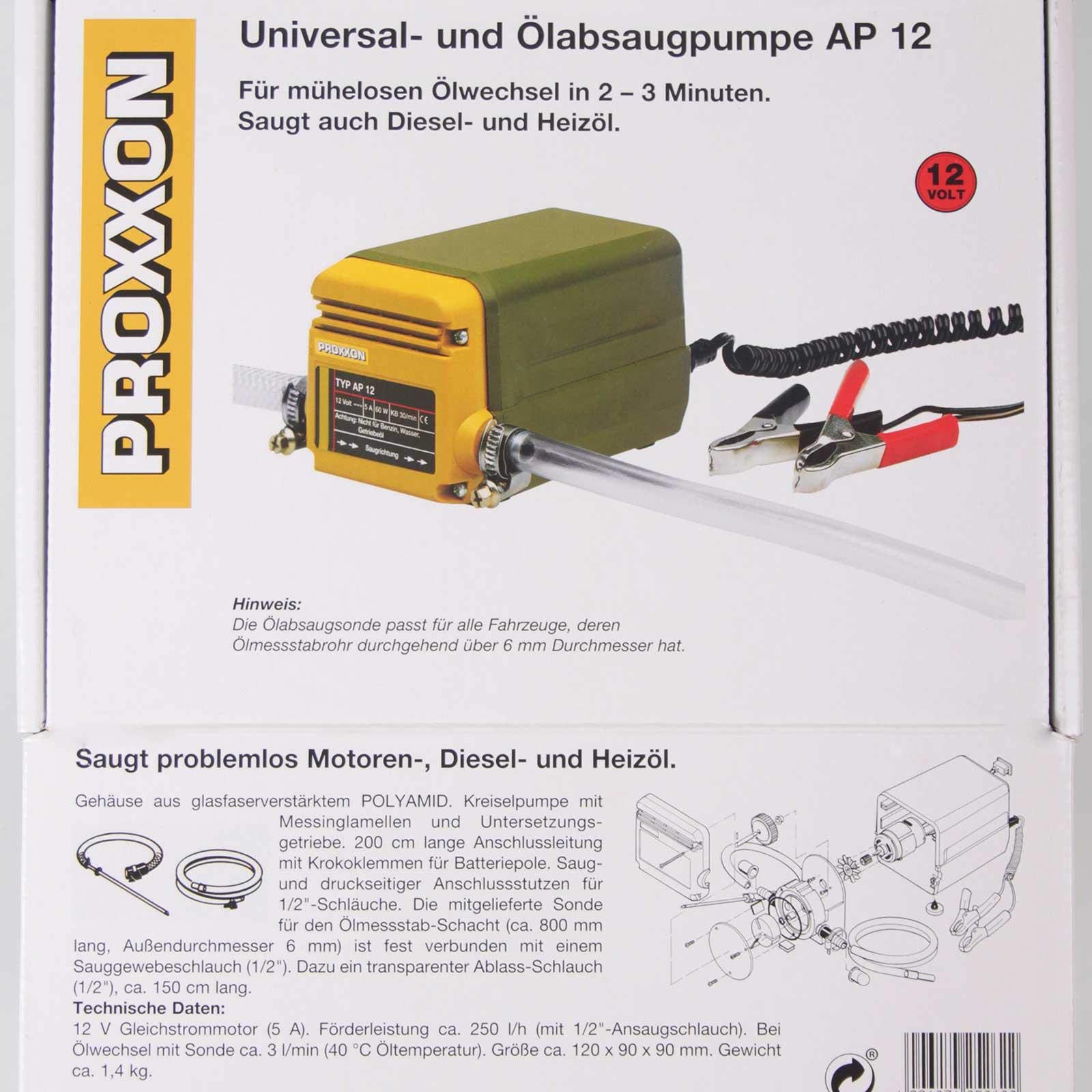 Proxxon Ap 12 25262 Pompa Oleju, Żółty/Szary, 250 l/h