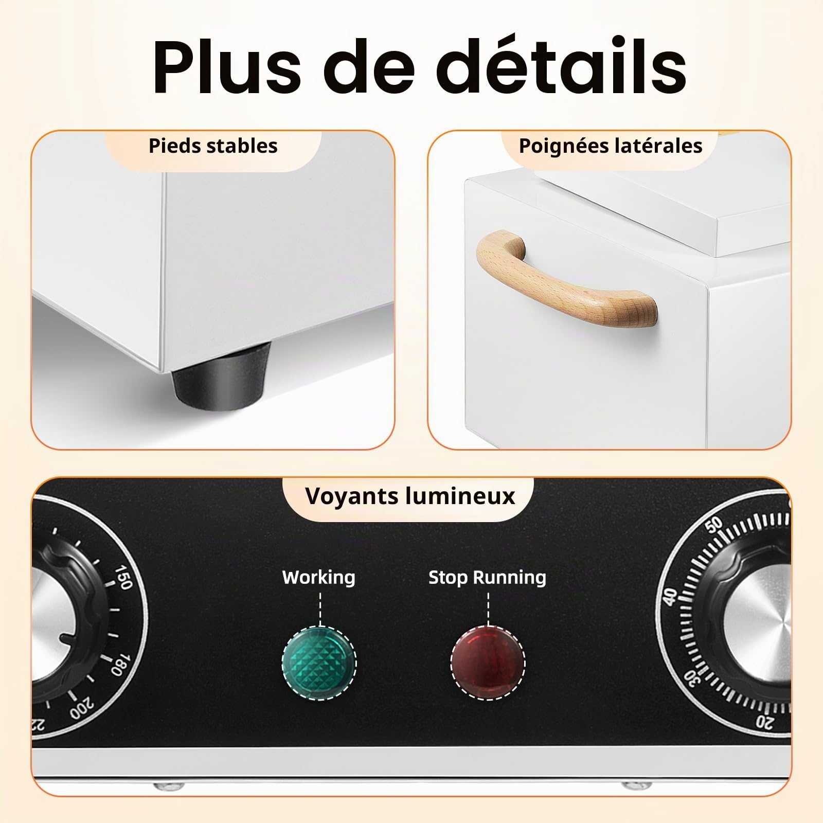 Stérilisateur à air chaud 300 W - Stérilisation studio cosmétique pédicure tatouage ongles avec minuterie et voyant lumineux pour salon de coiffure
