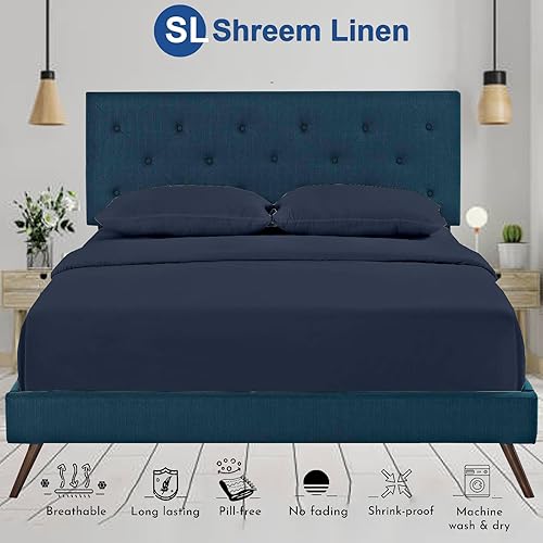 Miniatura 3 de Olympic - Juego de sábanas tamaño Queen, microfibra cepillada de lujo de 4 piezas, sábana bajera, sábana encimera y 2 fundas de almohada, de fácil