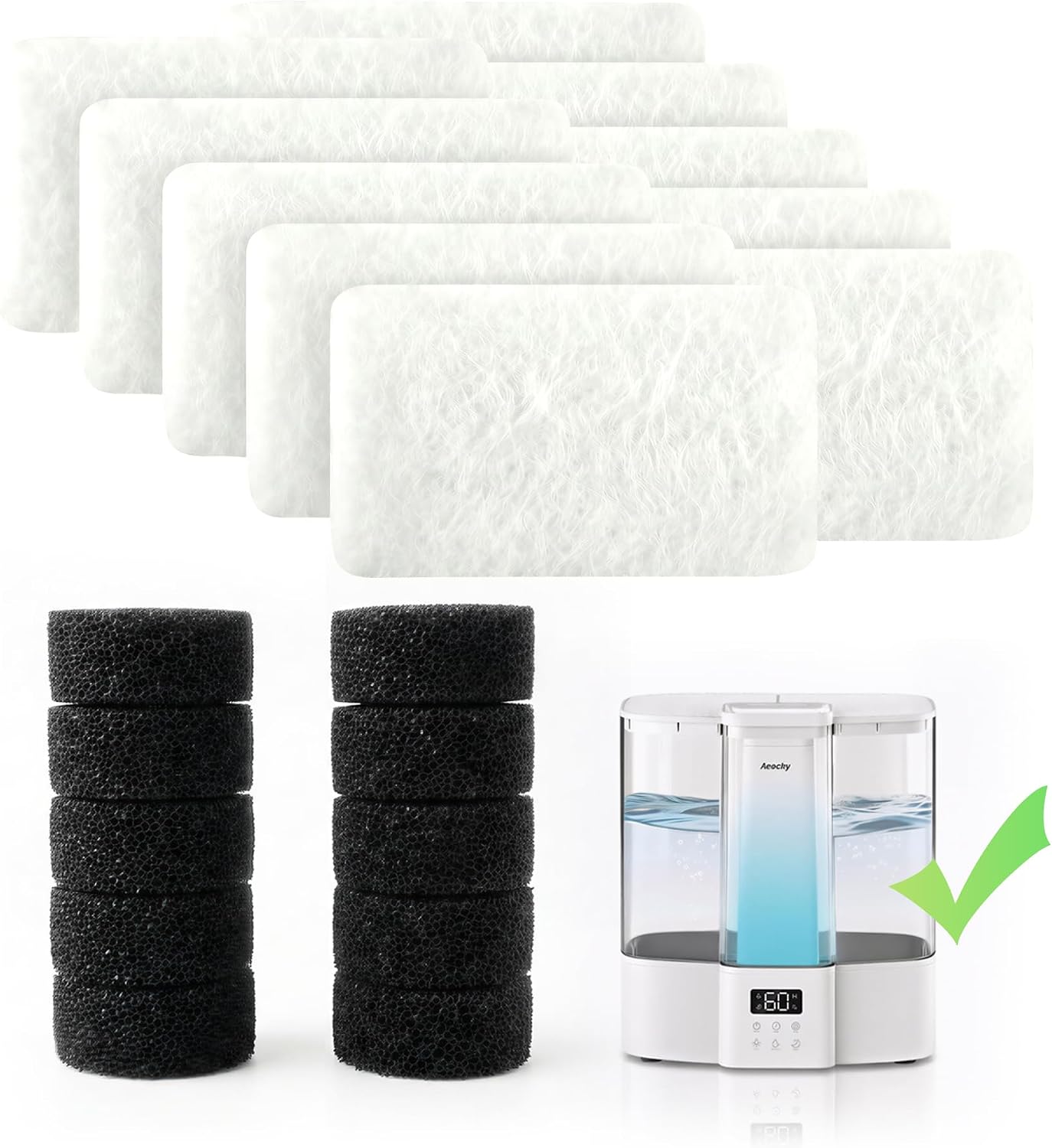 AEOCKY Humidifier Filters Humidifier, Replacement Filters Compatible with Walden-ENFG3A, Aroma Pads & Sponge Filters, 10-Pack