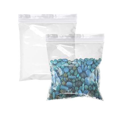 APQ Pack of 100 Clear Zip Lock Bags 5 x 5. Seal Top Polyethylene Bags 5x5. FDA, USDA Approved 2 mil. Plastic Poly Bags for Packing and Storing. Ideal for Industrial, Food Service, Healthcare Needs.