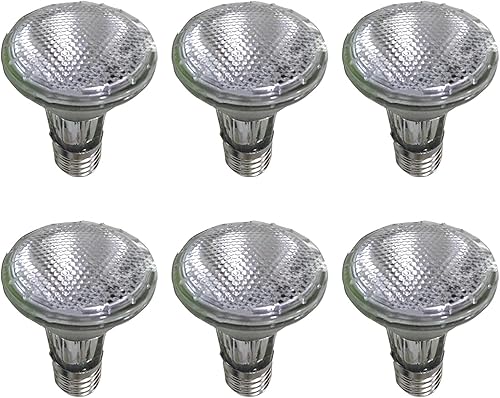 PAR20 Bombilla halógena de 75 W, iluminación de haz de inundación de larga duración, equivalente a inundación PAR20, 100 W, bombilla halógena,