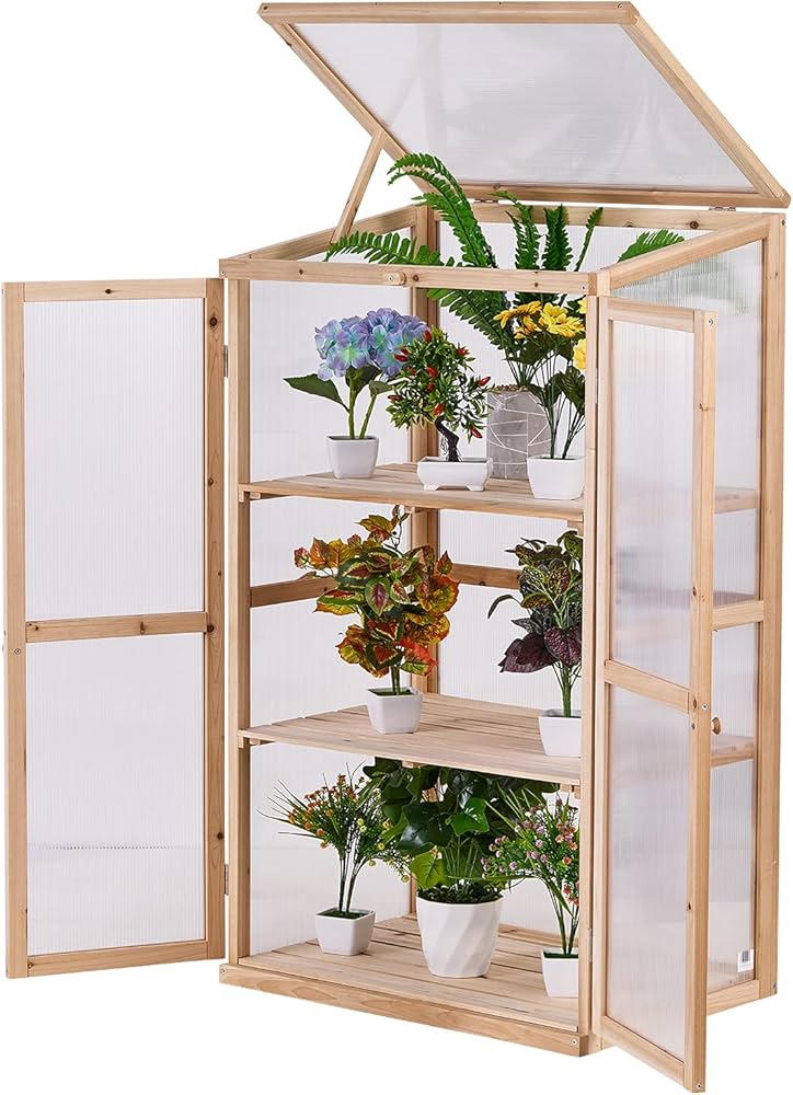 Amazon.co.jp: BIGTREE 3段 木製 コールドフレーム ガーデン Amazon.co.jp: BIGTREE 3段 木製 コールドフレーム ガーデン