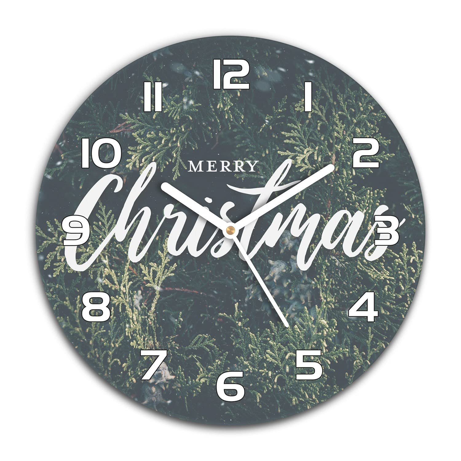 Horloge murale Noël silencieuse Coloray pour éliminer les bruits de tic-tac dans le salon