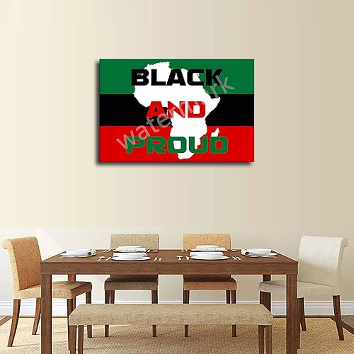 Miniatura 4 de Póster del orgullo negro de la bandera afroamericana, póster del orgullo negro, decoración del hogar, lienzo con imagen HD para dormitorio, sala de