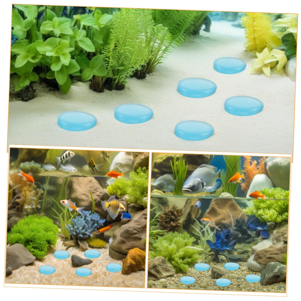 300 Pezzi Pietre Luminose Blu da e Ciottoli Resinati Resistenti all Decorazione Fluorescente per Esterni e Rocce Fosforescenti per Paesaggi e Vasche