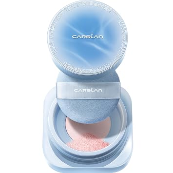 CARSLAN 2.0 Black Magnet Soft Focus Make Up Powder, Waterproof Loose Setting Powder, 24H Longlasting, Oil Control, Talc-Free Face Powder, Cool Version, 05 Pink For Dry&Com Skin, 0.28Oz