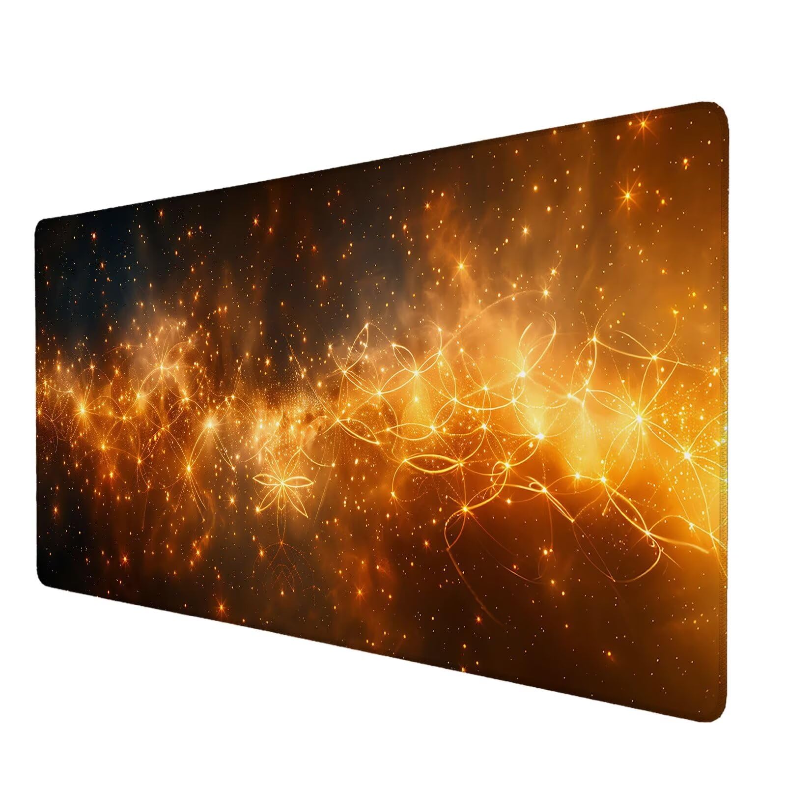 Alfombrilla Ratón Gaming, 1500x600x4 mm Alfombrilla Ratón XXL Color Naranja, Impermeable Alfombrilla Escritorio con Tela de Micro Tejido Superior, Base Antideslizante, Mousepad para Juego (Sueño) K-1