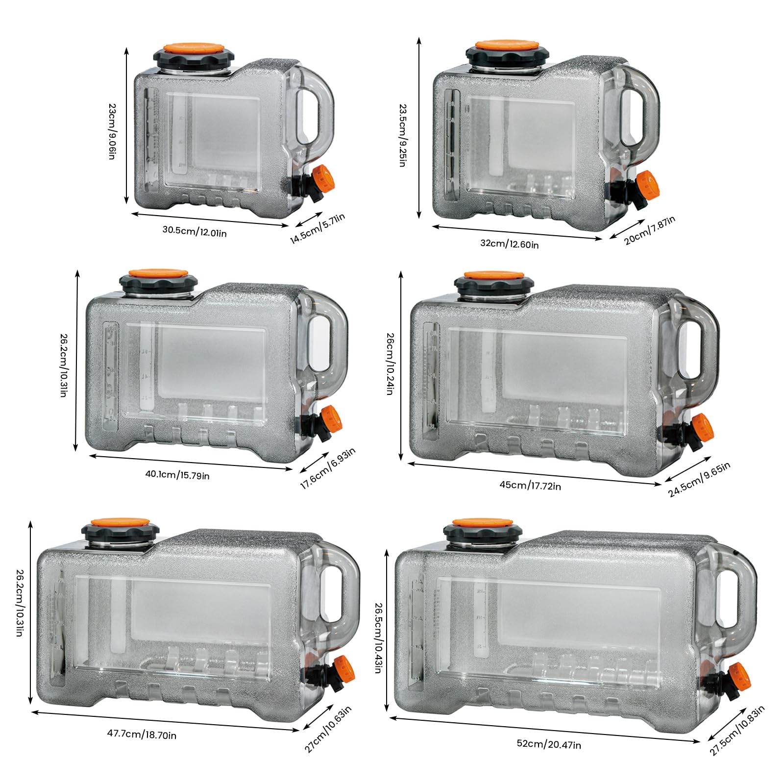 Starnearby 5~28L Wasserbehälter mit Wasserhahn, Verlängerungsschlauch, Reinigungsbürste, Staubstopfen, Wiederverwendbarer Camping-Wassertank für Familien, Reisen, Camping & Wohnmobile