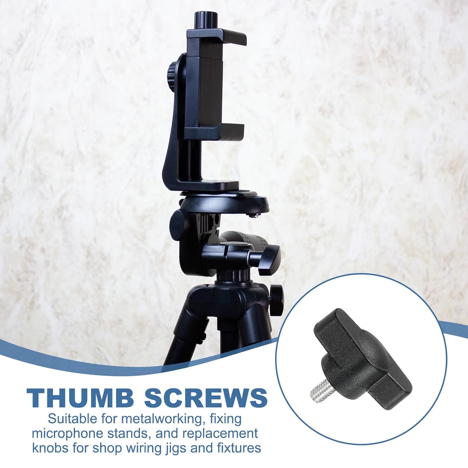 Generic M4 x 8mm Tee Thumb Screws, 12 Pcs 27mm Width Carbon Steel Tee Wing Knobs Screws Clamping t Head Handles Thumbscrew Bolt Screw Kit for Replace Hand Tightening Knob Supply, Black