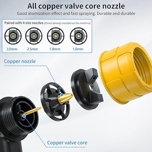 Miniatura 6 de RYOBI - Pulverizador de pintura inalámbrico de repuesto para batería máxima de 20 V, pulverizador de pintura eléctrico de mano con contenedor de