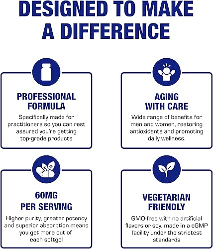 Miniatura 9 de Suplemento de ubiquinol CoQ10 de ultra absorción, suplemento de coenzima Q10 para energía inmunológica cardíaca, apoyo celular y cerebral,