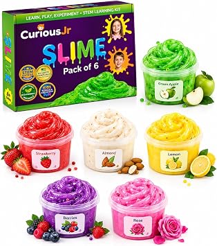 PW Kids Slime Kit 6-Pack with Moulds & Fruit Scents