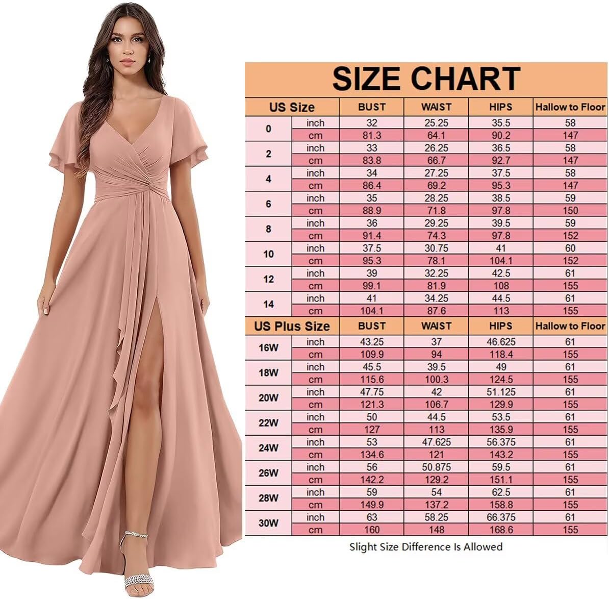 Women's Chiffon Formal Bridesmaid Dresse Elegant Wedding Guests Maxi Gown for Women with Slit Ruffles Ruche Evening Dress - Image 6