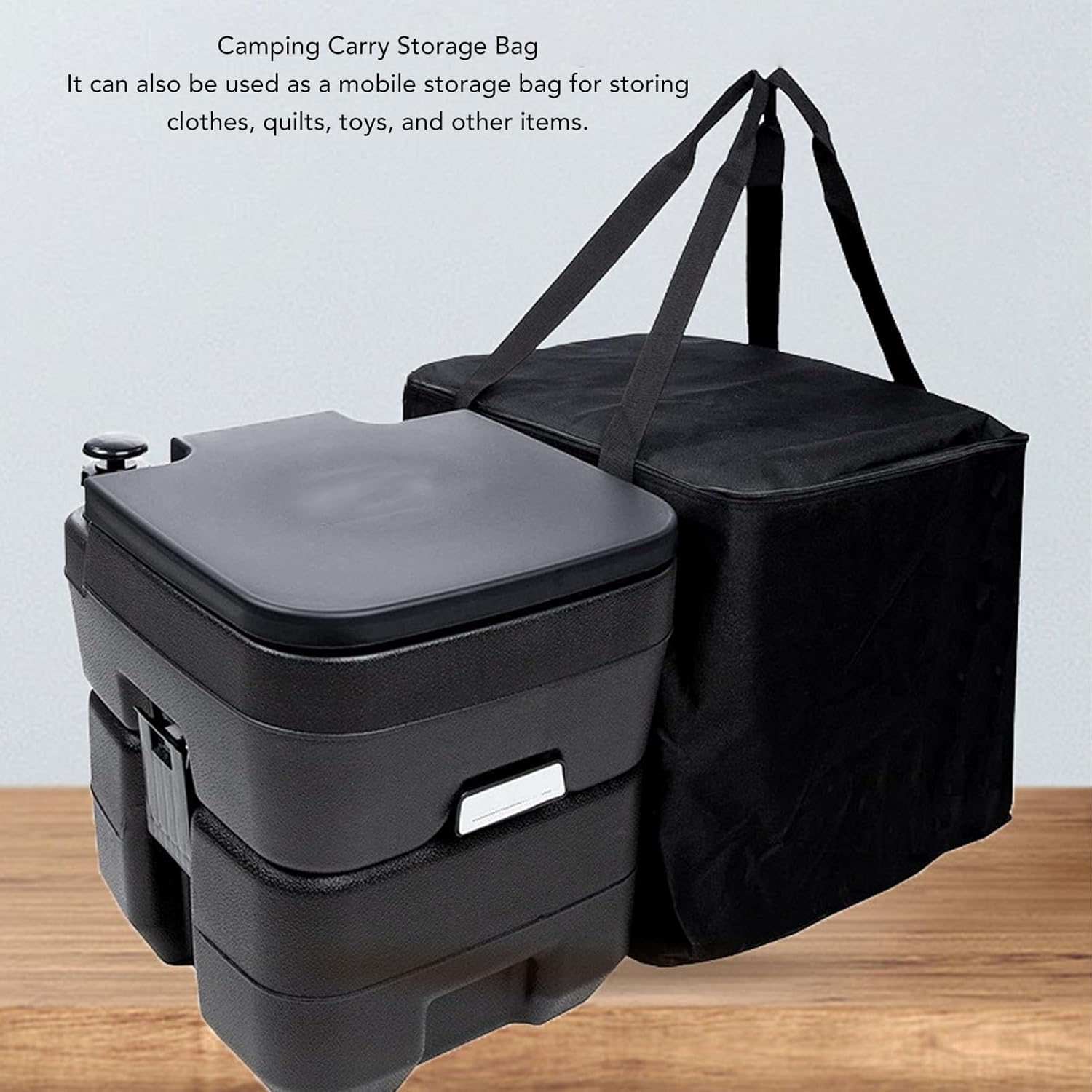 Portable Toilet Storage Bag Heavy Duty 600D Oxford Fabric Camping Toilet Protector Cover Portable Potty Carry Bag for RV Travel