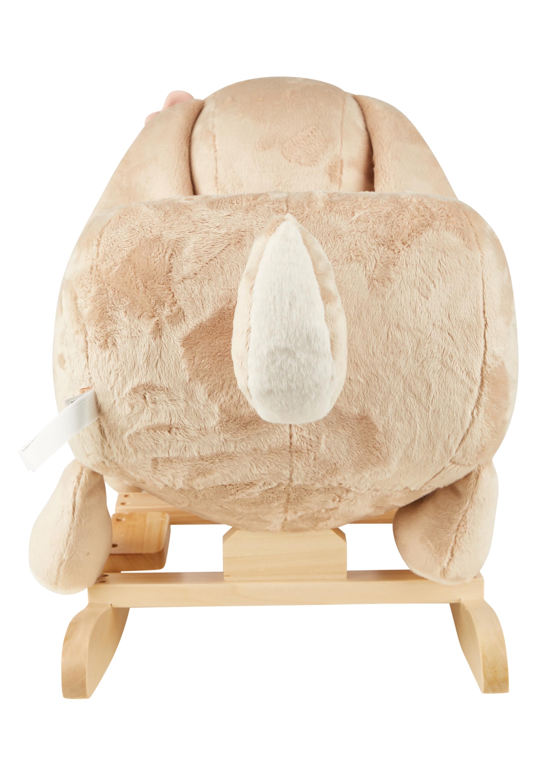 Sterntaler Schaukeltier Hase Hanni - Schaukelpferd aus Flausch & Holz - weiche Sitzfläche - Spielzeug Wippe für Kleinkind - Mädchen - Indoor Geschenk-Idee, Hellbraun