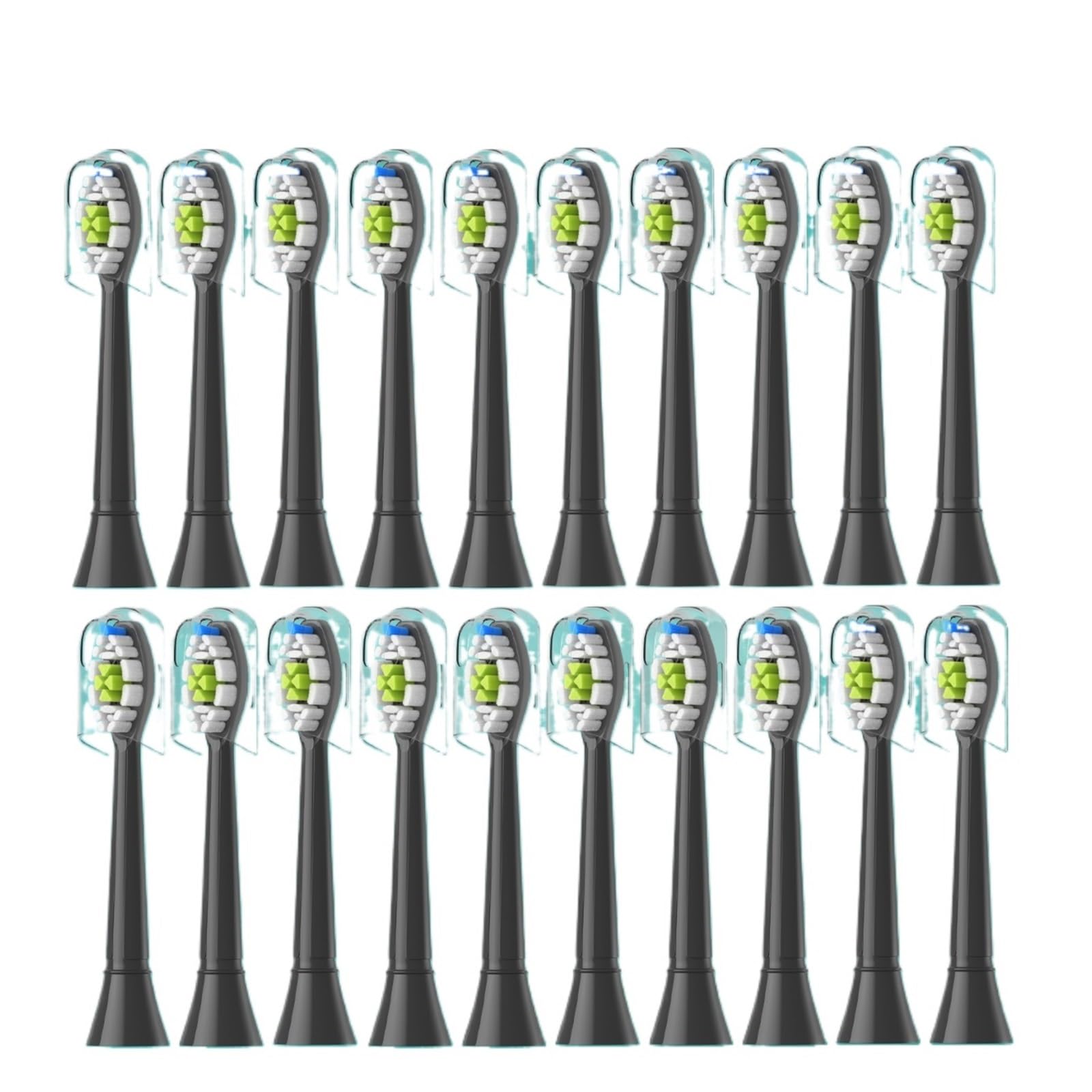 Cabezales De Repuesto For Cepillo De Dientes De 5 A 20 Piezas, Compatibles Con Cabezal De Cepillo Eléctrico 1100 2100 4100 4300 5100 5300 6100, Paquete Independiente(20pcs Black)