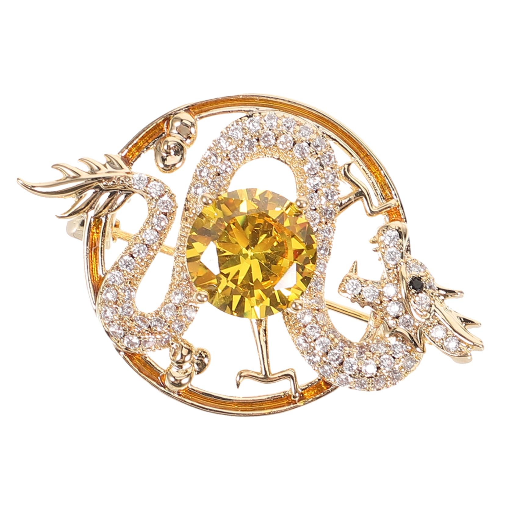 Healeved Dekorative Stifte Umhangverschluss Dekorationen Drachenbrosche Brosche für Frauen Drachen-Pin-Brosche Broschen Schmuck für Frauen Brosche für Kleidung Kupfer Golden
