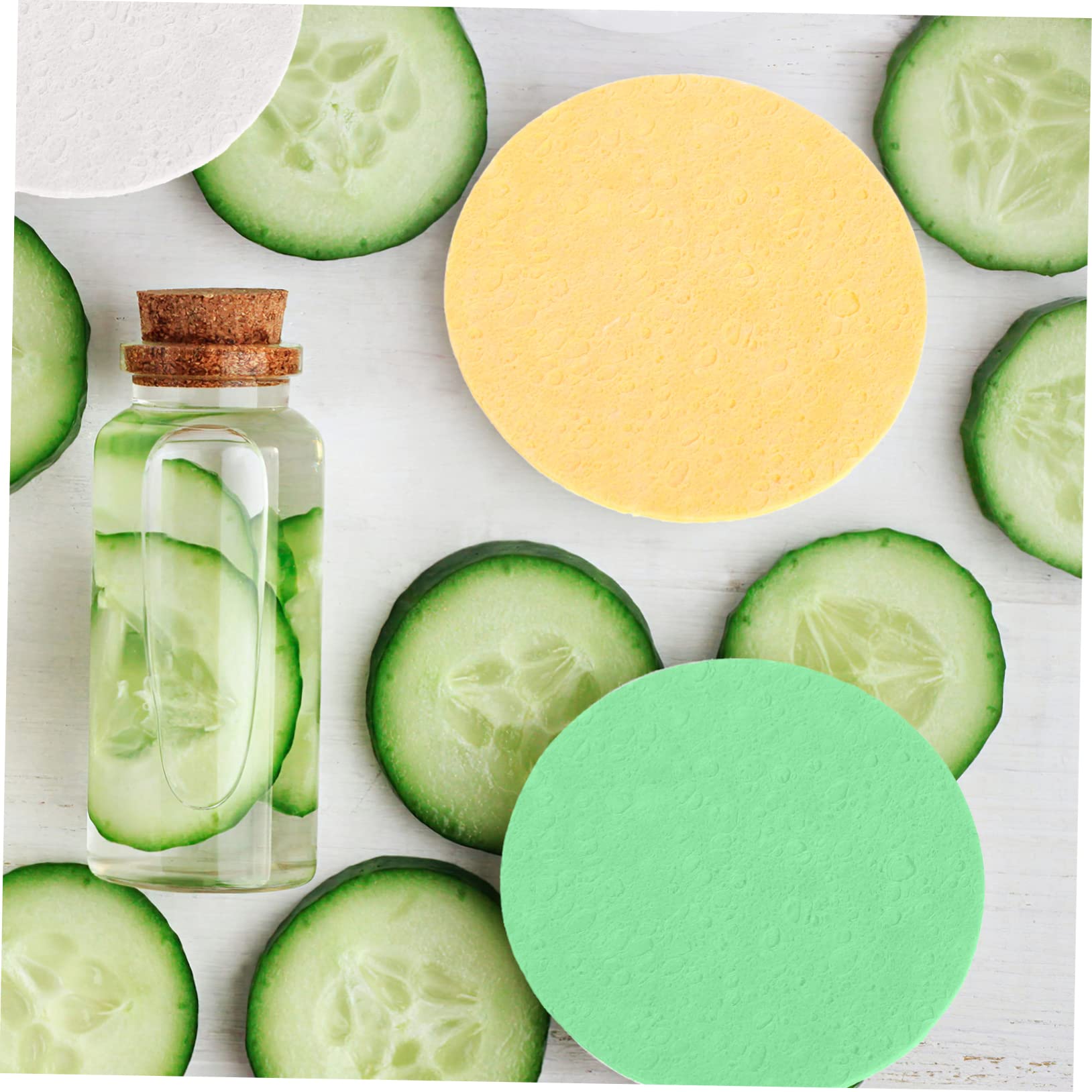 Beaupretty Lot De 3 Éponges Démaquillantes Douces Et Naturelles Pour Le Visage Pour Un Nettoyage En Profondeur Et Une Purification Des Pores 50 Pièces X 3