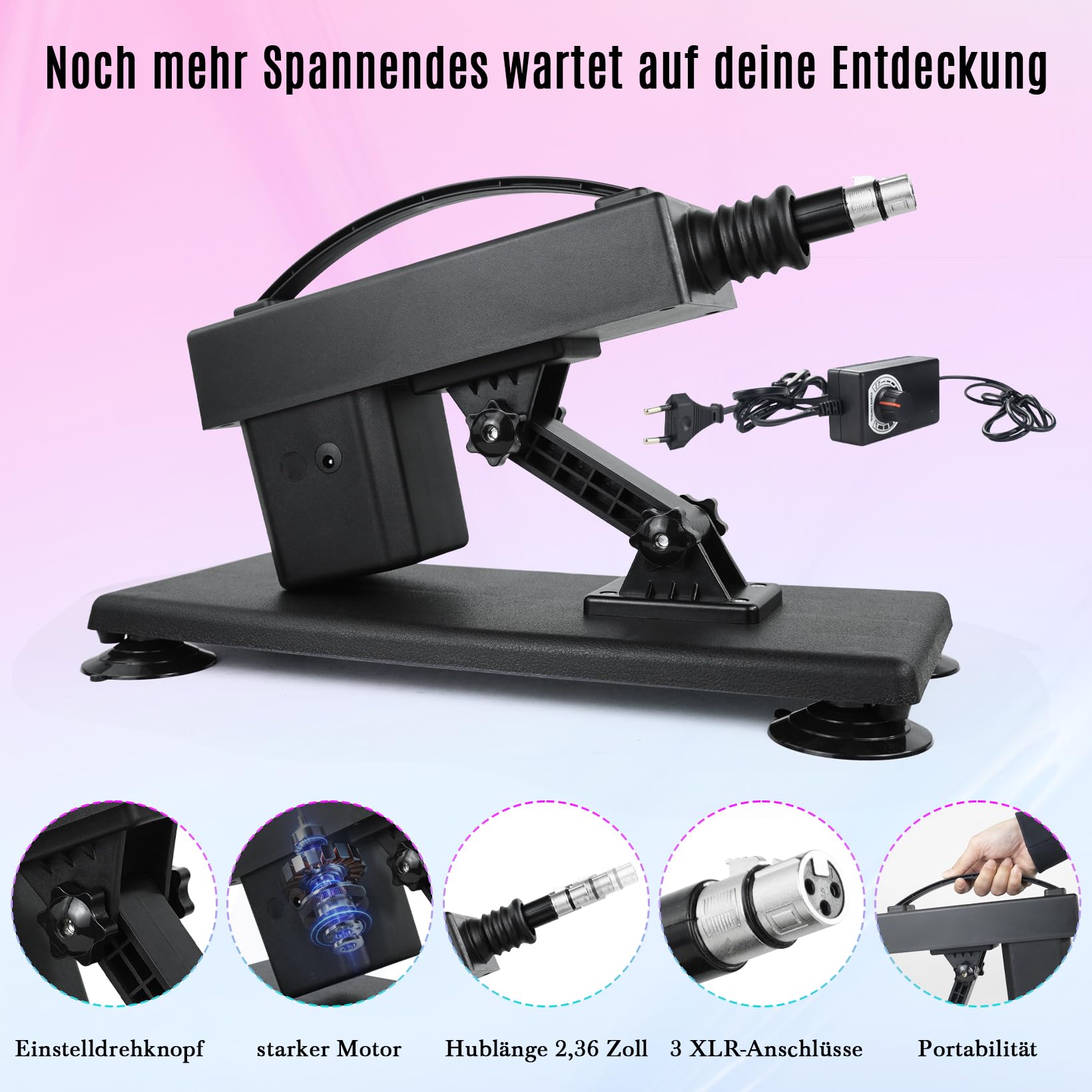 Sexmaschine mit Dildos, Fickmaschine für die frau, Automatische Dildo Maschine mit Saugnapfadapter, Geschwindigkeit und Winkel verstellbar, HIMOOX Fickmaschinen Sexspielzeug für Paare
