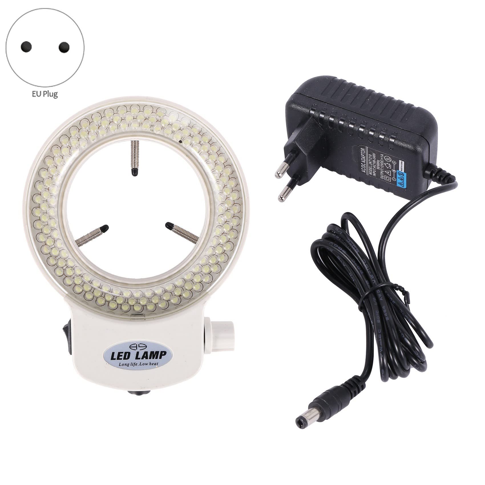 5X 144 LED Anneau de Lampe pour Lampe Miniscope 6000K 0-100% Reglable Blanc