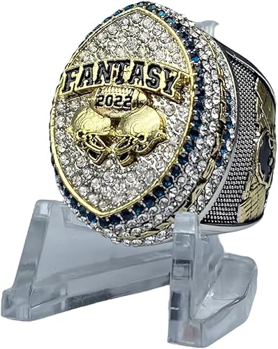 Anillo de trofeo del campeonato de fútbol de fantasía masiva 2022  Premio chapado en oro y plata para el ganador de la Liga de Fútbol Fantasía