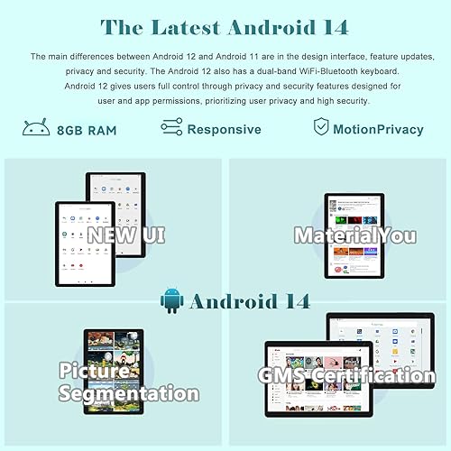 Vista 25 de BYANDBY Tablet Android 2025, tableta de 10.4 pulgadas, 16 GB+128 GB+1 TB expandir, tabletas Android con procesador Octa Core, 2000 x 1200 FHD, WiFi