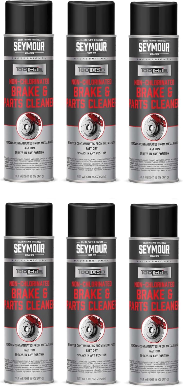 620-1548 Seymour Tool-Crib Brake Parts Cleaner (15 oz, 6-Pack / 90 oz Total) | Bulk Brake Cleaner for Shops, Fast-Dry Formula Removes Dust, Grease & Squeal