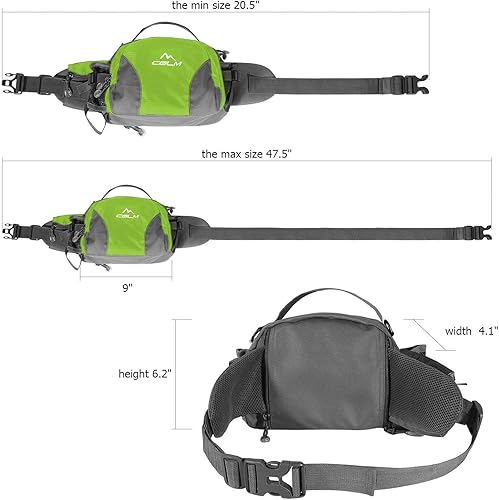 Miniatura 5 de Riñonera de senderismo con soporte para botella de agua para hombres y mujeres al aire libre, caminar, correr, lumbar compatible con teléfonos