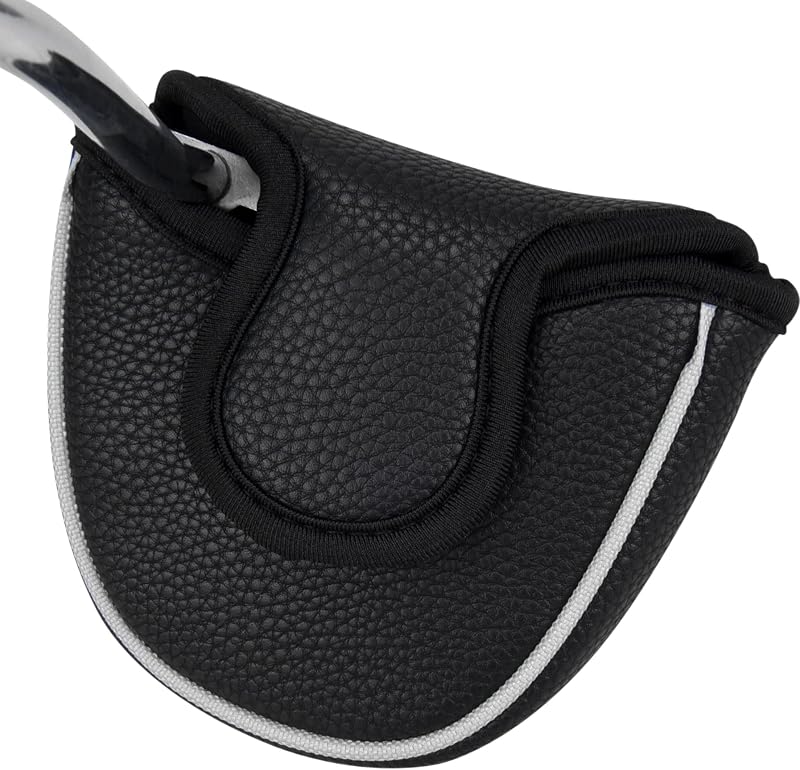Solid Color Golf Mallet Putters Headcover Magnetic Club Protector | Club Protective Equipment Fits Odyssey Two Ball Scotty Cameron Taylormade Putters Center Shafted Heel Shafted Durable