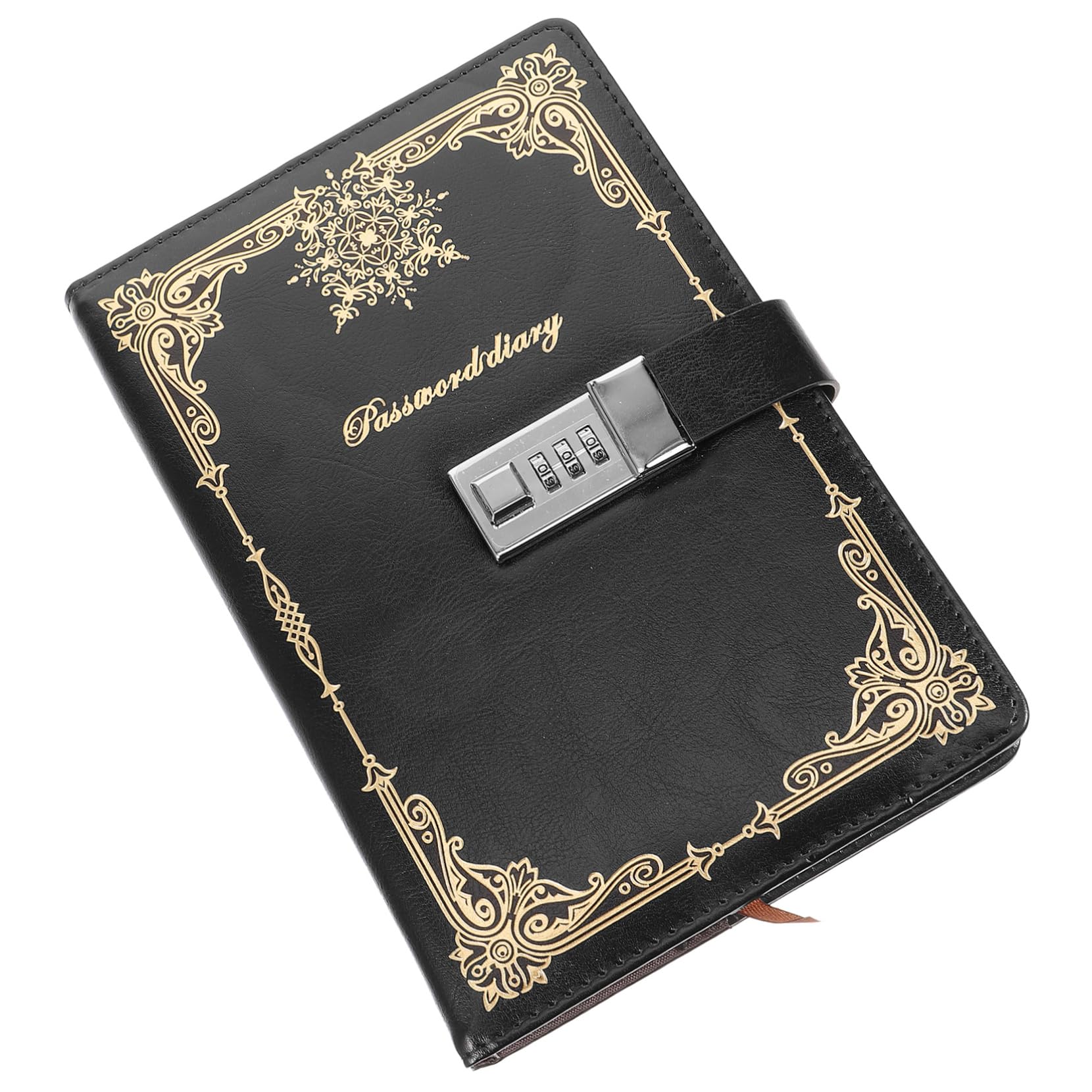 STOBOK 1pezzi Quaderno con Codice di Blocco e Copertina in Pu Stile Vintage per Scrivere Disegnare Viaggio Appunti Dimensioni da Portare con Sé