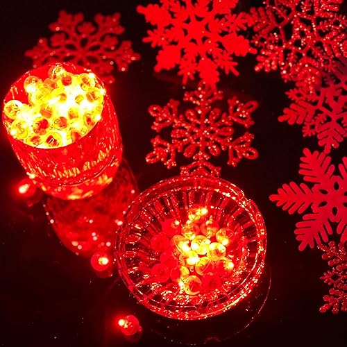 Miniatura 2 de 100 luces LED rojas para globos de luz LED, pequeñas luces LED redondas para linterna de papel, globos para interiores y exteriores, fiestas,