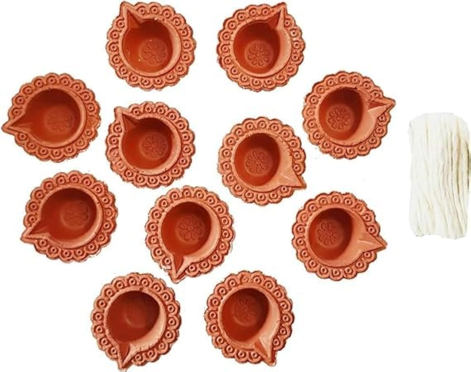 Diwali Diyas |Urli |Handcrafted Metal Decorative Bowl for Floating Flowers |Tea Light Candle Holders |Diwali Decorations |Diwali Candles (EARTHEN DIWALI DIYAS)