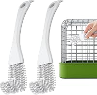 Pawfly 2-Pack 2-in-1 Bird Cage Cleaning Brushes - Poop Remover for Perches, Bars, Kennels & Small Animal Cages
