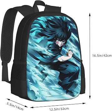 Muichiro Tokito Backpack,3d Print Laptop Backpack Lightweight Casual Daypack Bookbag 16.5 In, 17 Inch