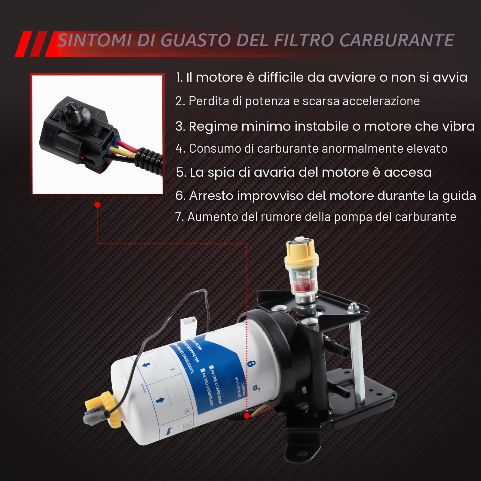 Filtro carburante, filtro diesel, gruppo di ricambio per F 0 r d Transit 2,2 – 3,2 TDCI MK7 2006 – 2014 accessorio auto parte # 1685716 6C119155BE