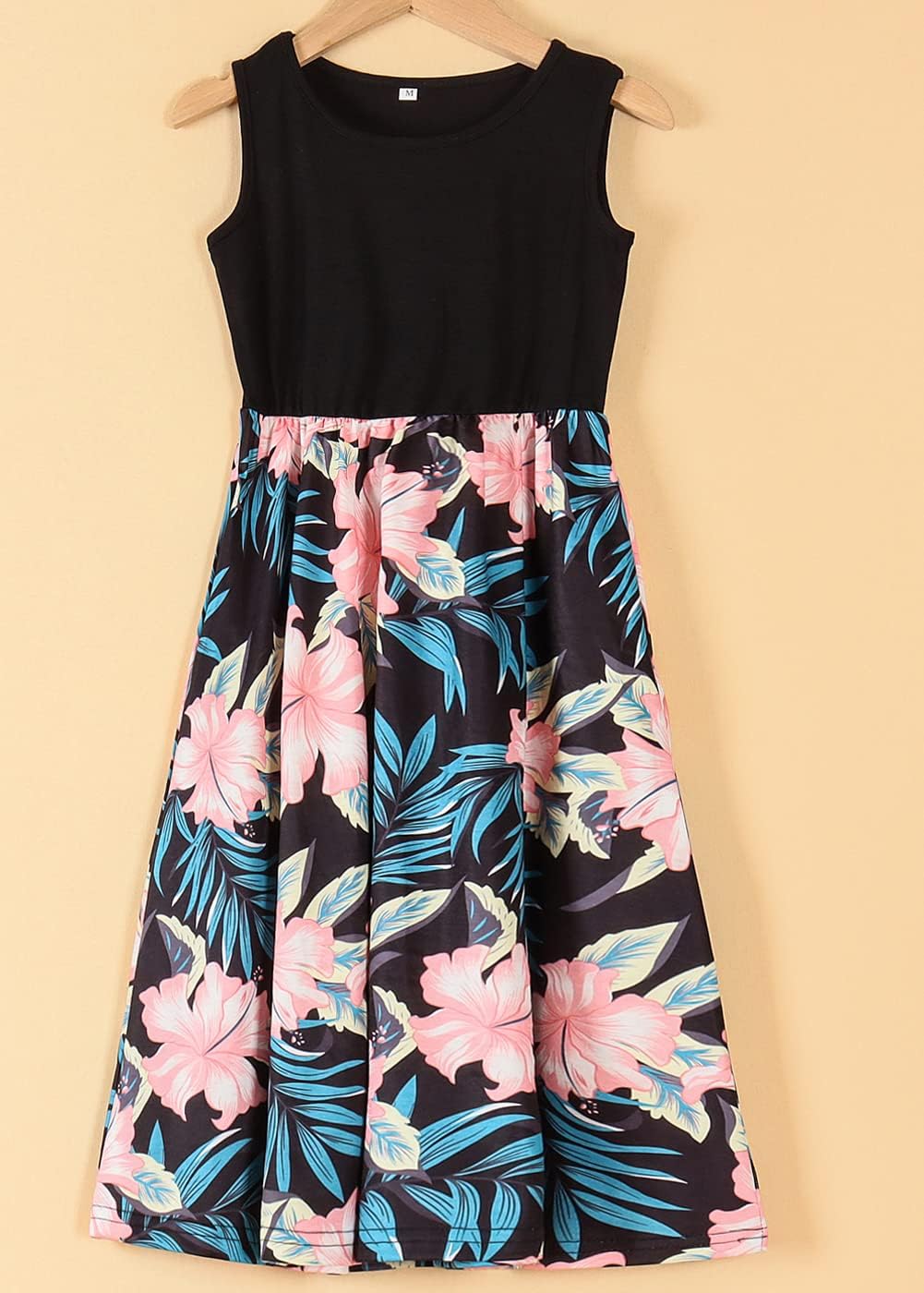 Mommy and Me Family Outfits, Stripe Stitching Dress,Summer Matching Maxi Dress with Pocket for Mother's Day - Image 4