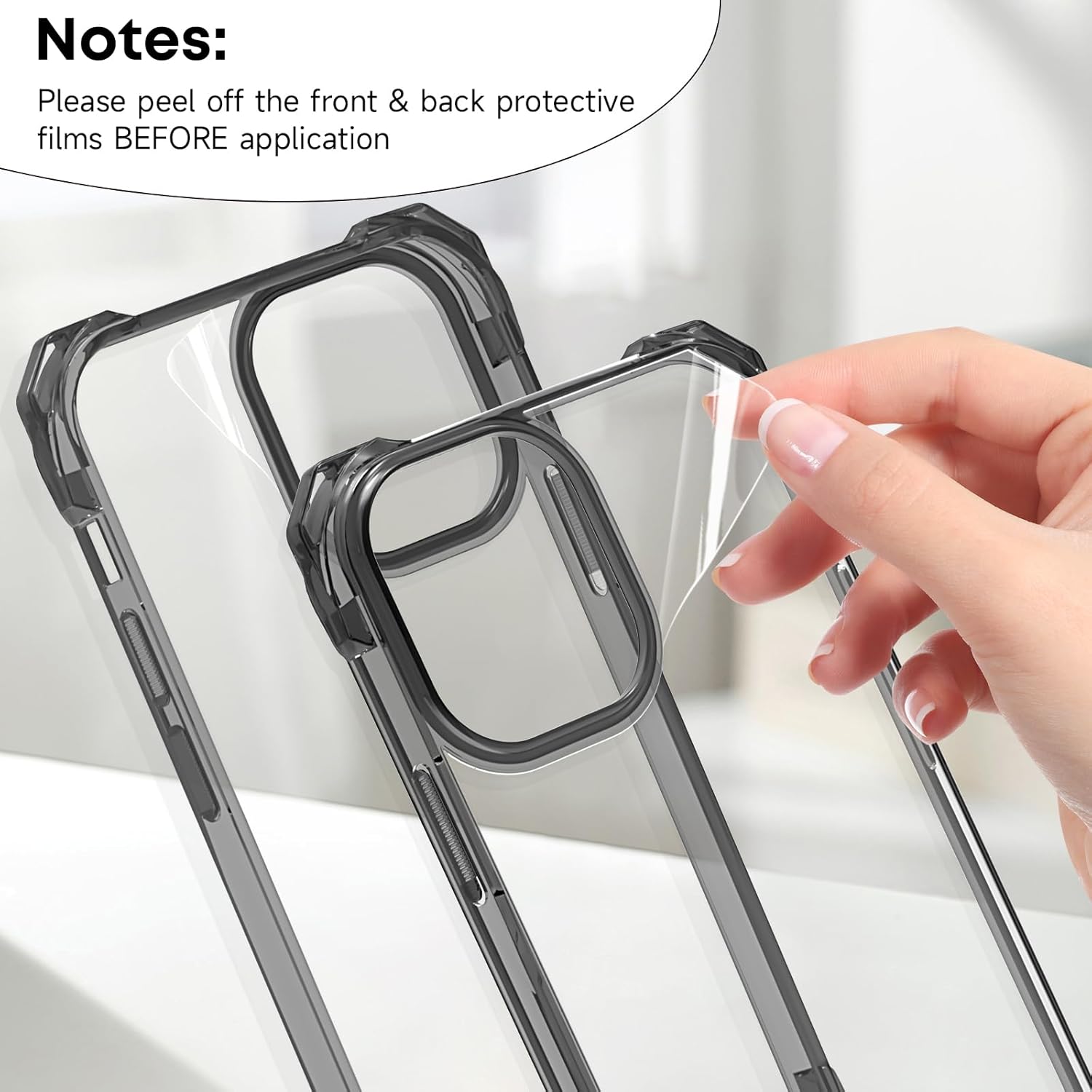 Clear for iPhone 15 Pro Max Case Crossbody Strap, Transparent Mobile Cover with Adjustable Neck Cord Rope PC Shockproof Lanyard Phone Case for iPhone 15 Pro Max Strap Women - Image 4