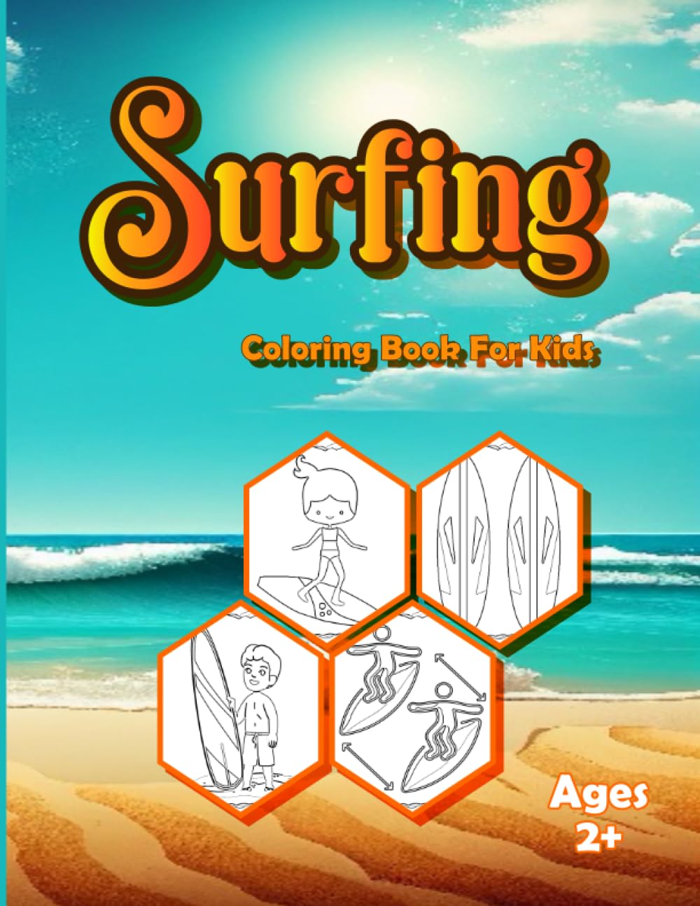 Surfing Coloring Book for Kids: Catch the Wave of Imagination with this Exciting Surfing Coloring Book for Kids.