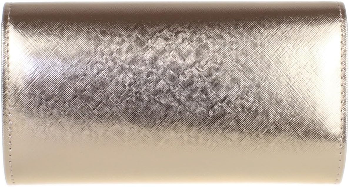 Girly HandBags Womens Faux Leather Metallic Plain Clutch Bag